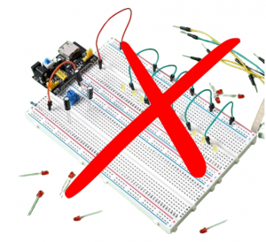 Montage Arduino fragile avec fils volants et breadboard à ne pas faire pour un projet domotique
